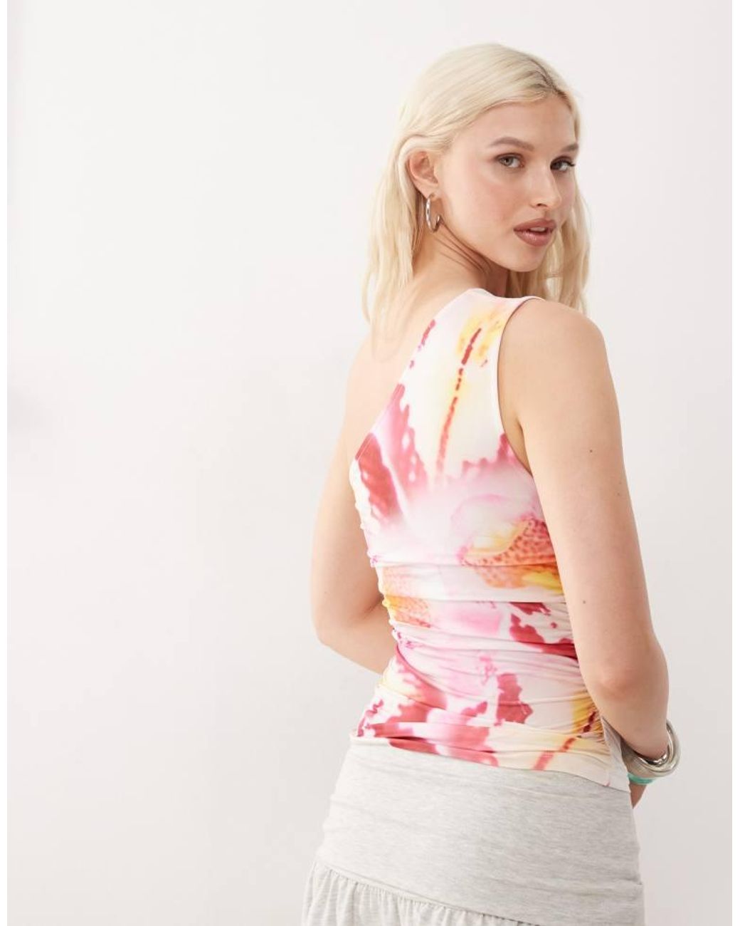 Collusion Pink One Shoulder Orchid Top