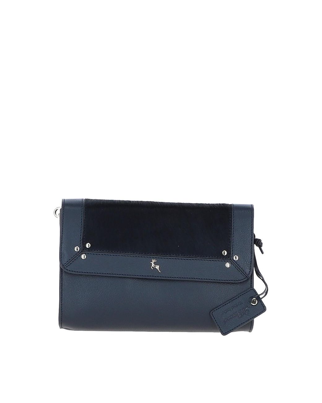 Ashwood Leather Blue 'Viviana' Natural Hair On Hide Medium Cross Body Bag
