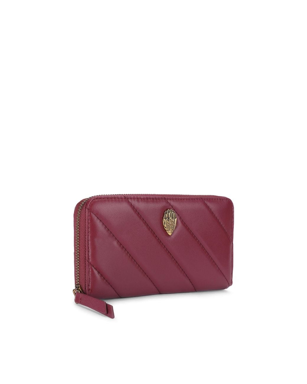 Kurt Geiger Purple Leather Soho Zip Around Wallet