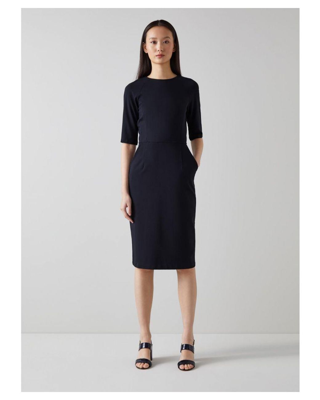 Lk bennett montana dress navy sale