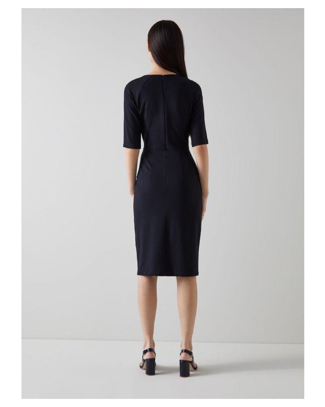 Lk bennett montana outlet dress navy