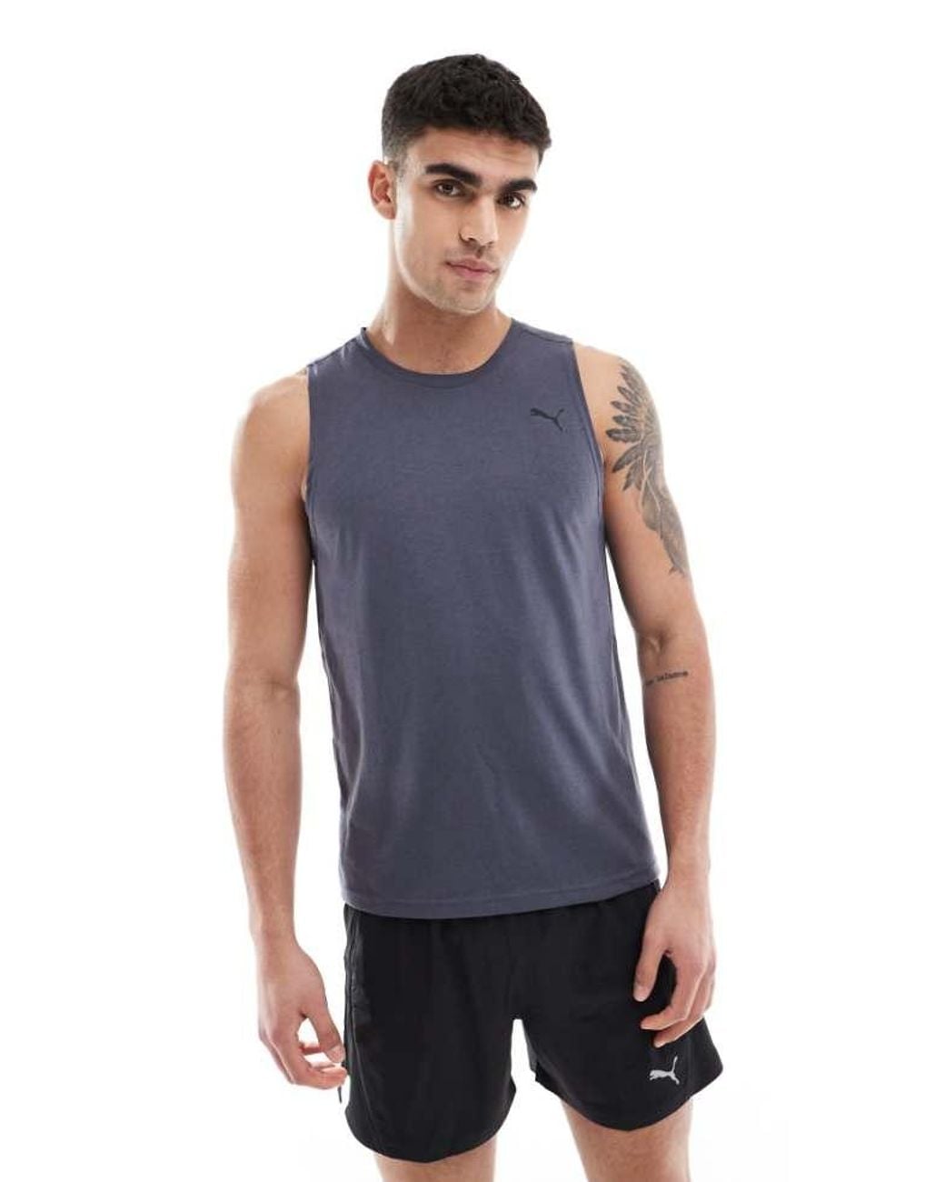 PUMA Blue Tech Tank Top for men