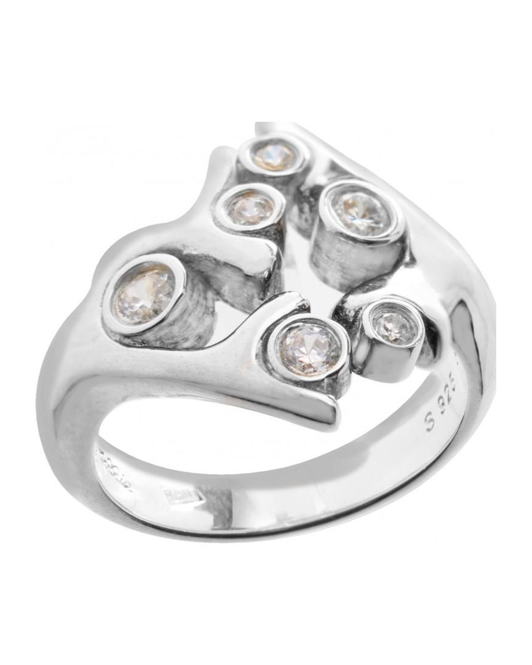 Folli Follie Gray 3R9S170C-52 Ladies Ring Sterling