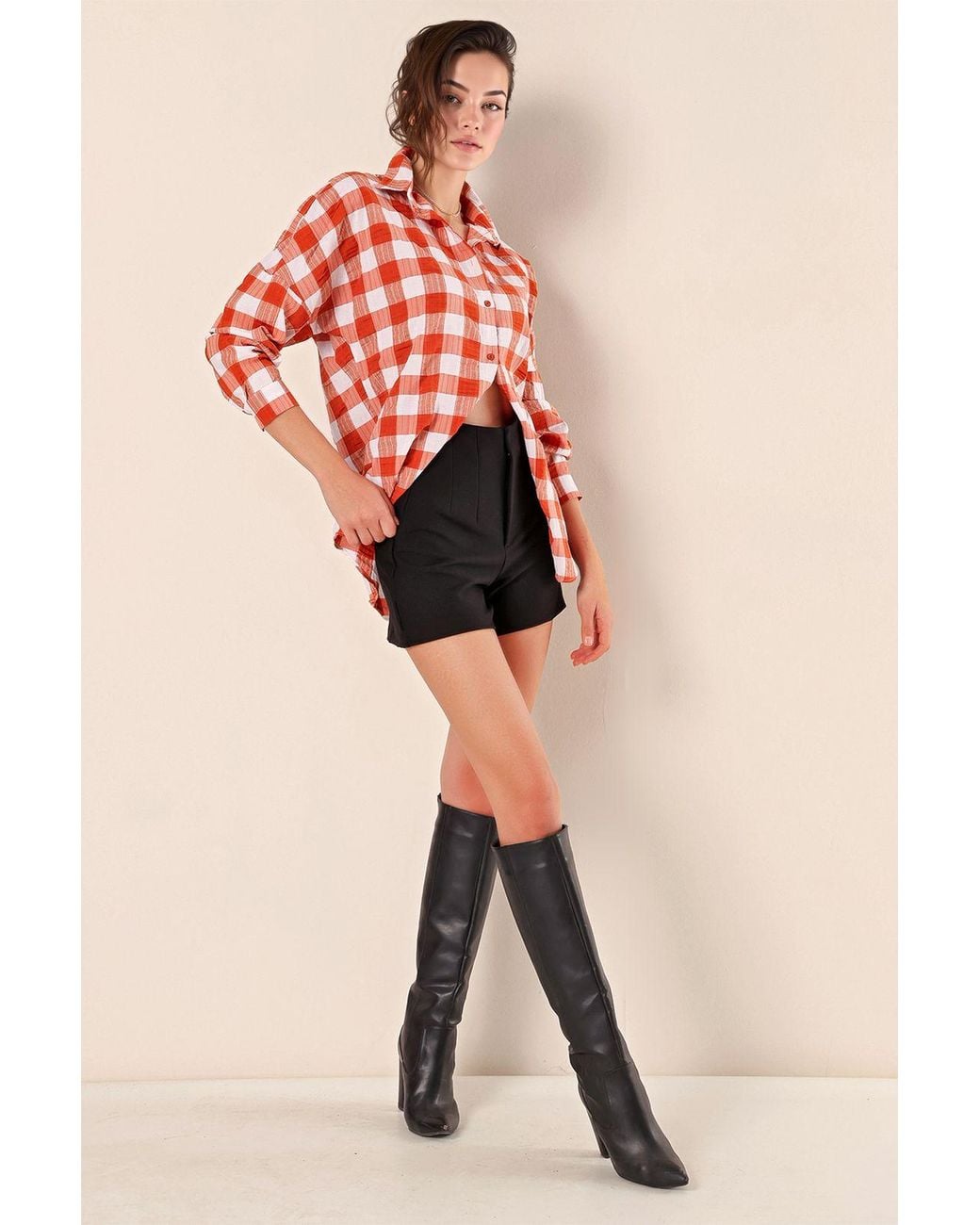 Bigdart Red Oversized Poplin 2-Pack Shirt