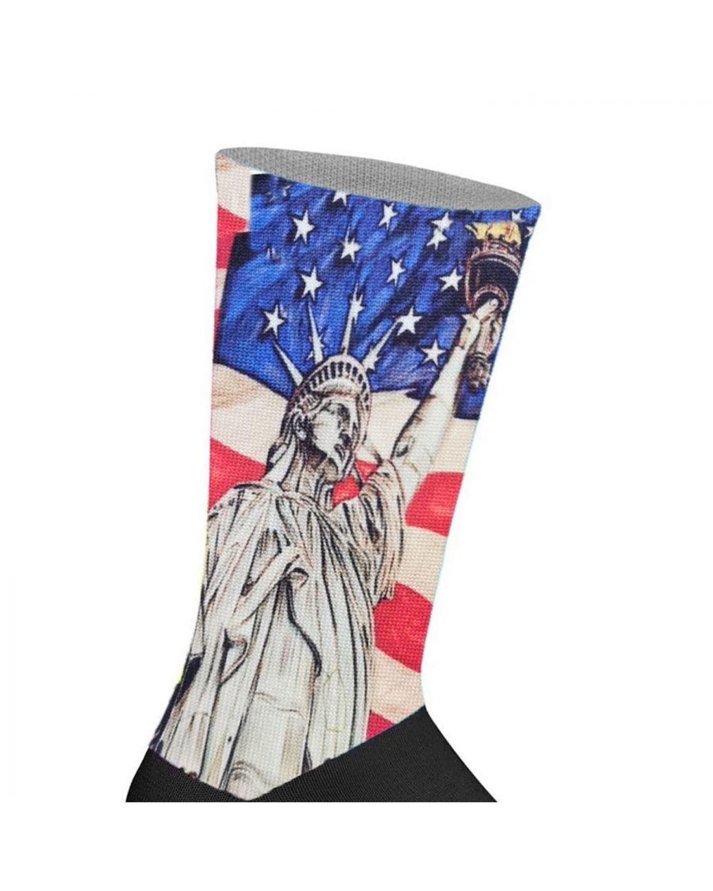 Jenes Socks Blue Elastic Printed Long