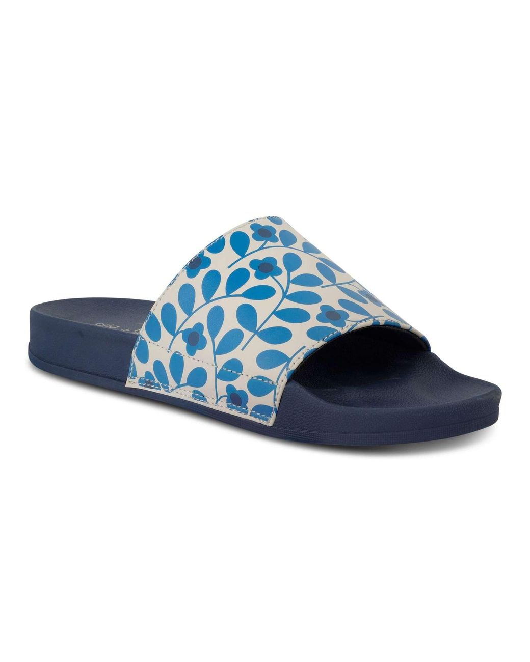 Regatta Blue Orla Kiely Floral Summer Beach Sandals Thongs Flip Flops Slide Sliders