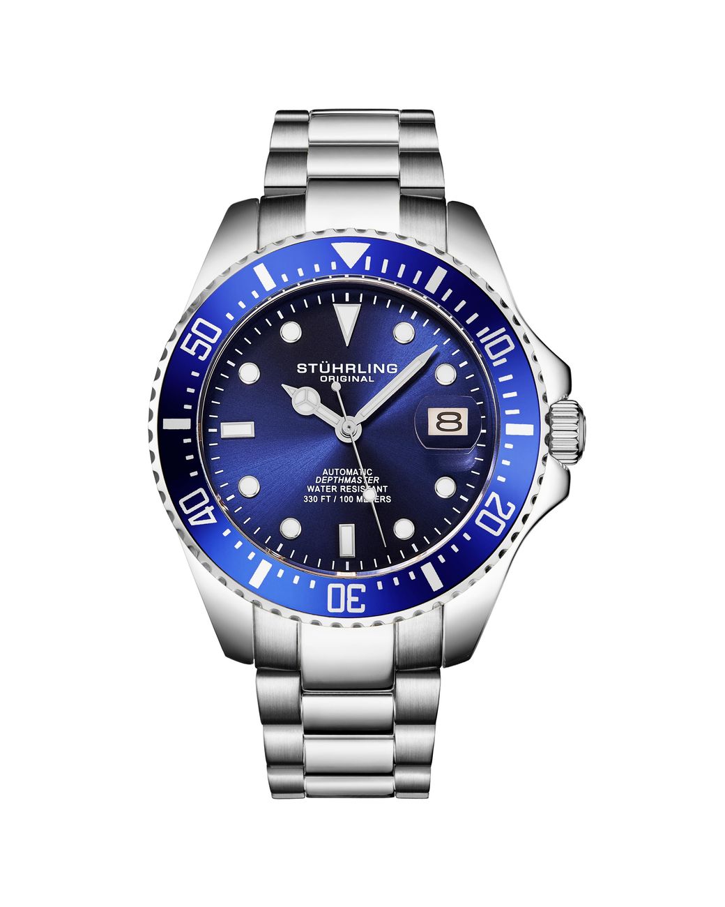 Stuhrling Blue Japanese Automatic Depthmaster 4048 42Mm Diver for men