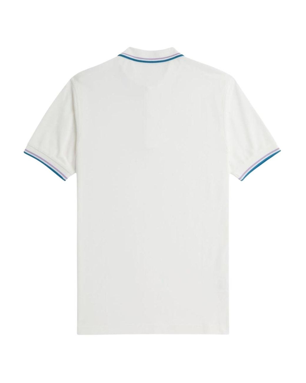 Fred Perry White Twin Tipped Snow Polo Shirt Cotton for men