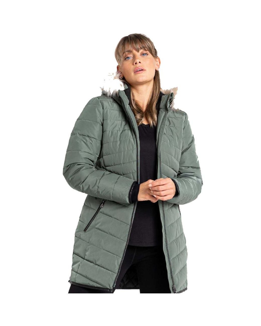 Dare 2b Green Striking Iii Waterproof Padded Parka Coat
