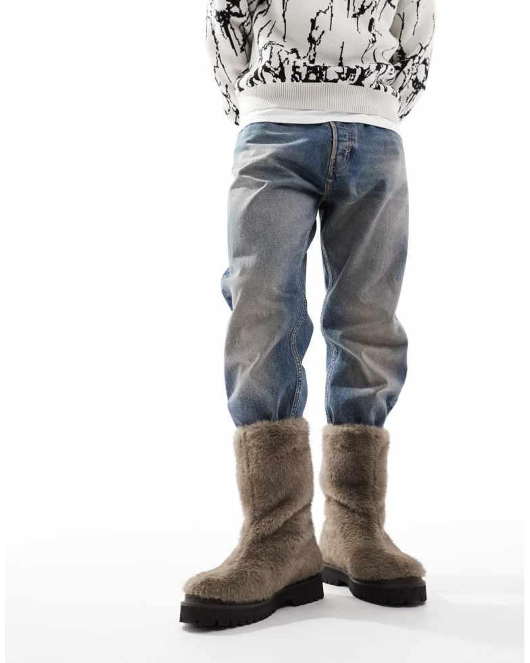 ASOS Blue Pull On Boots for men