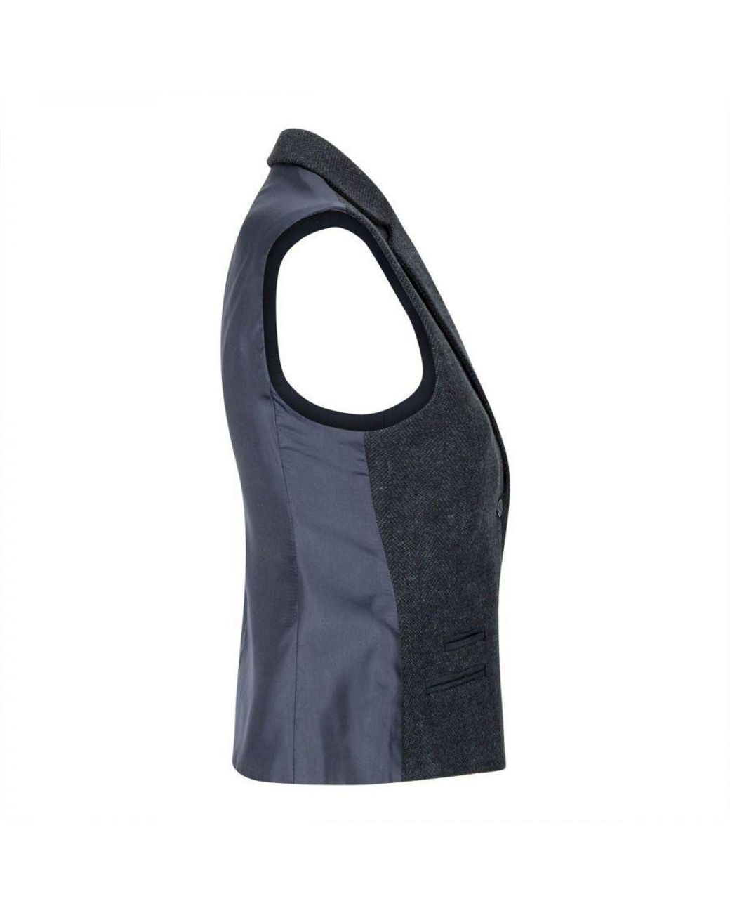 TruClothing Black Tweed 1920S Herringbone Waistcoat
