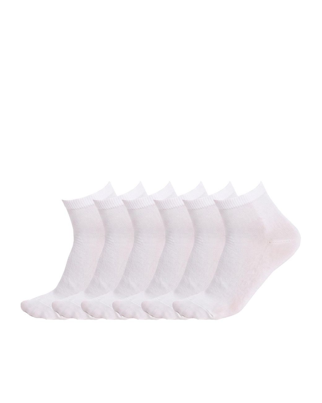 Pro Socks White 6 Pairs Bamboo Low-Cut S20800