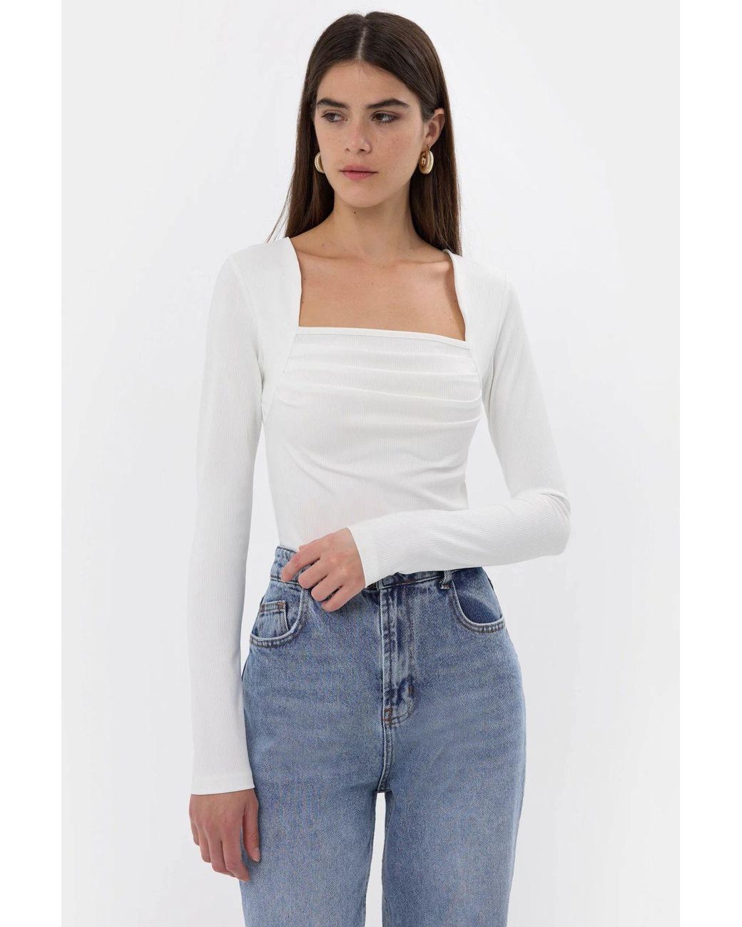 Hiccup Blue Ruched Top