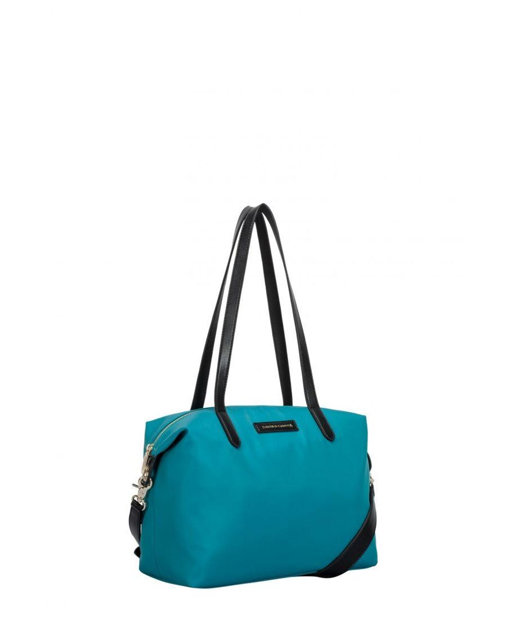 Smith & Canova Blue Nylon Zip Top Tote Bag