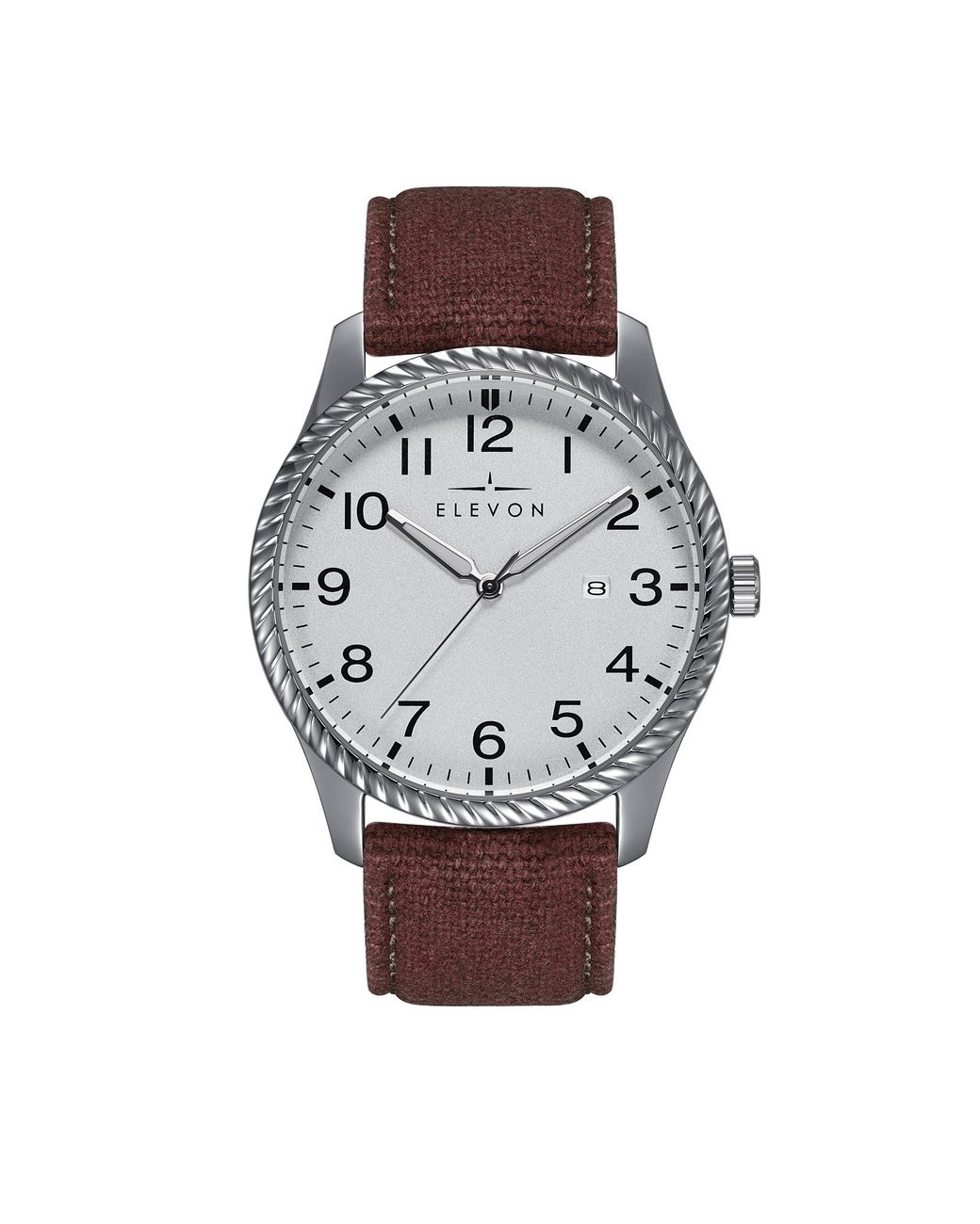 Elevon Watches Crosswind Canvas Overlaid Leather Band Watch W Date in Grey for Men Lyst UK