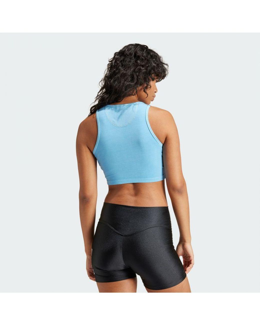Adidas Originals Blue Essentials+ Crop Tank Top