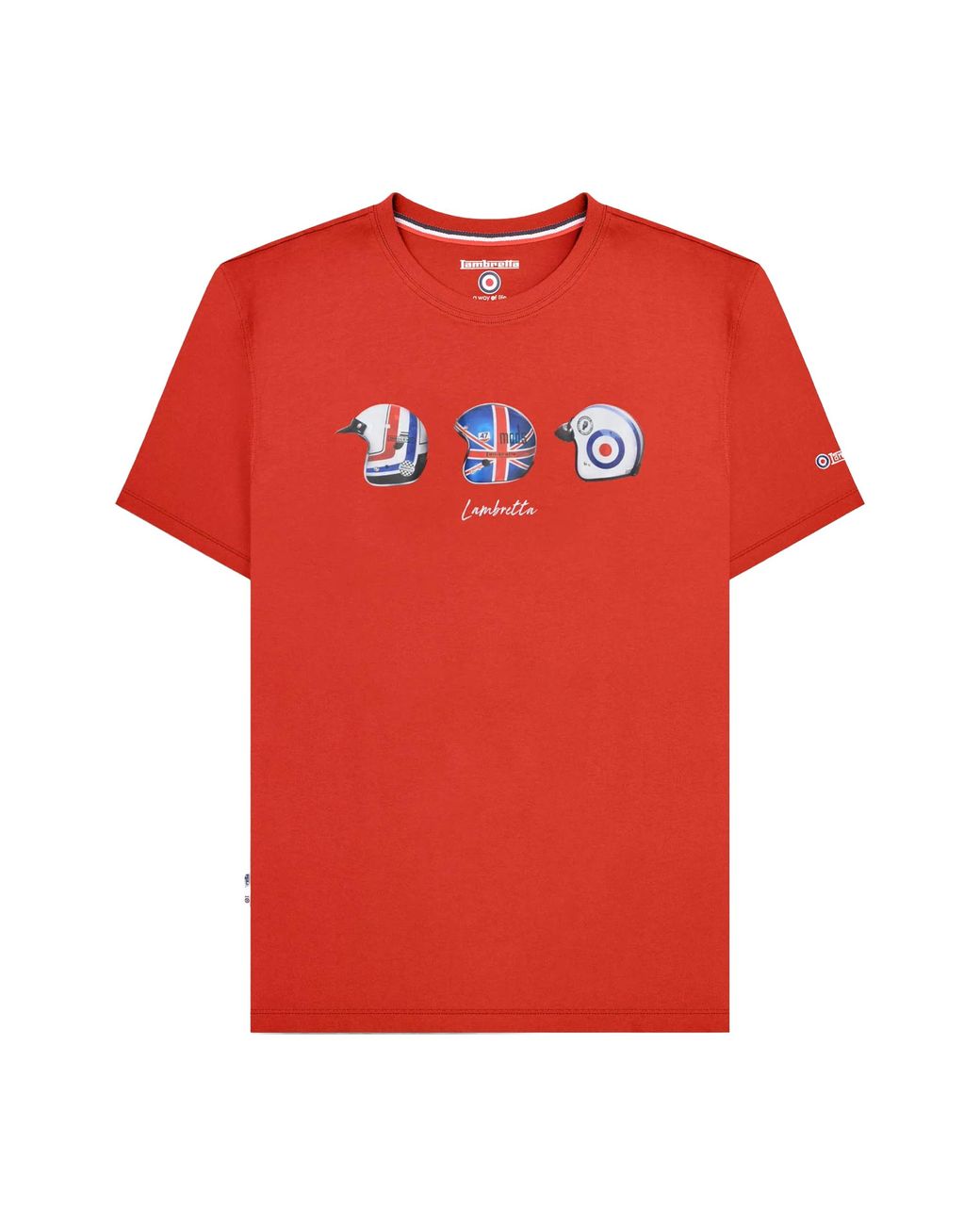 Lambretta Red Ss25 Helmet T-Shirt Cotton for men