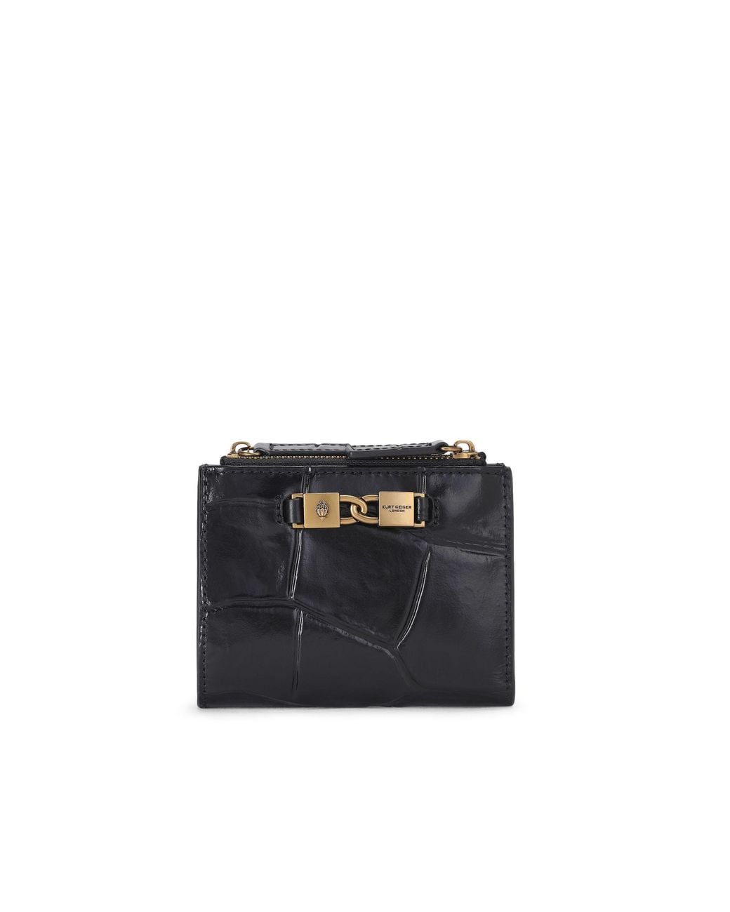 Kurt Geiger Black Leather Kingsley Mini Purse