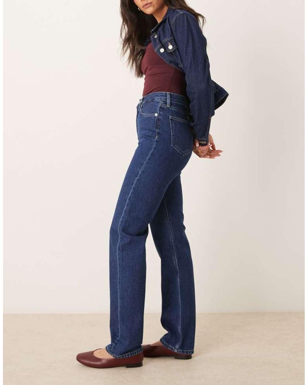 Calvin Klein Blue High Rise Straight