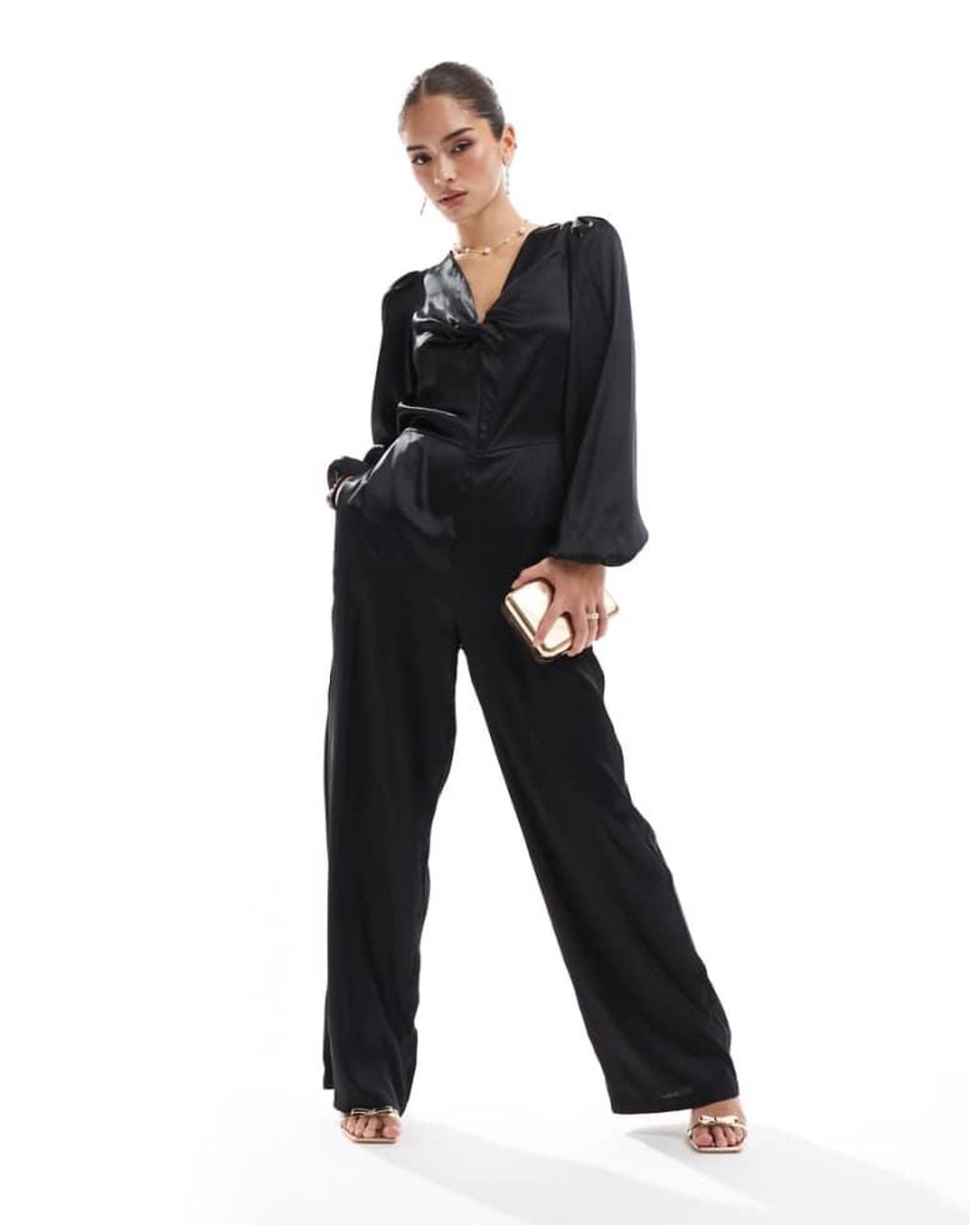 Vero Moda Black Knot Front Jumpsuit