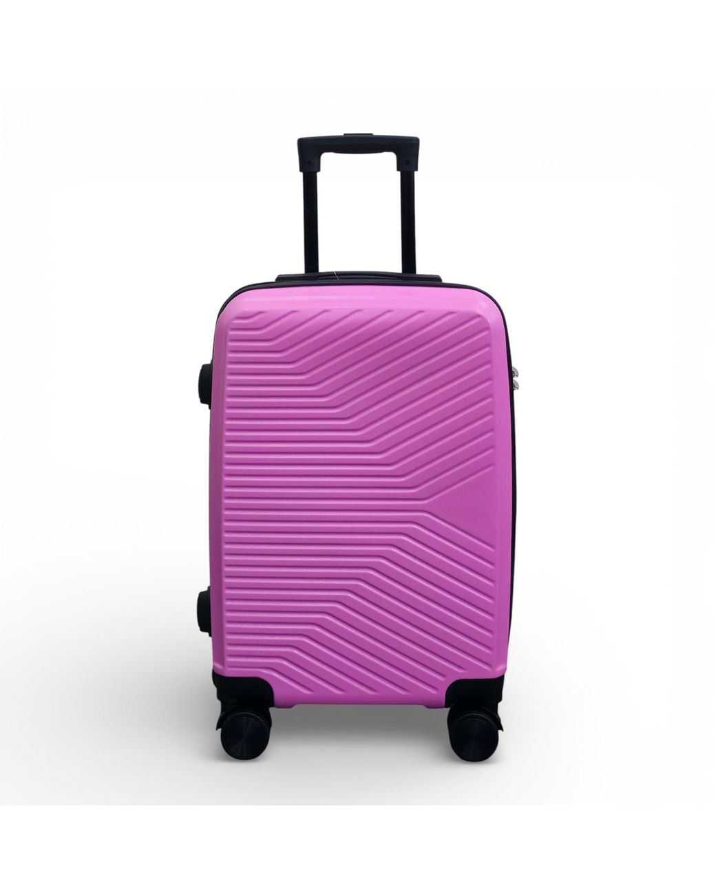Infinity Leather Purple Hard Shell Cabin 48 X 37 X 20 Cm Secure Luggage Suitcase Abs