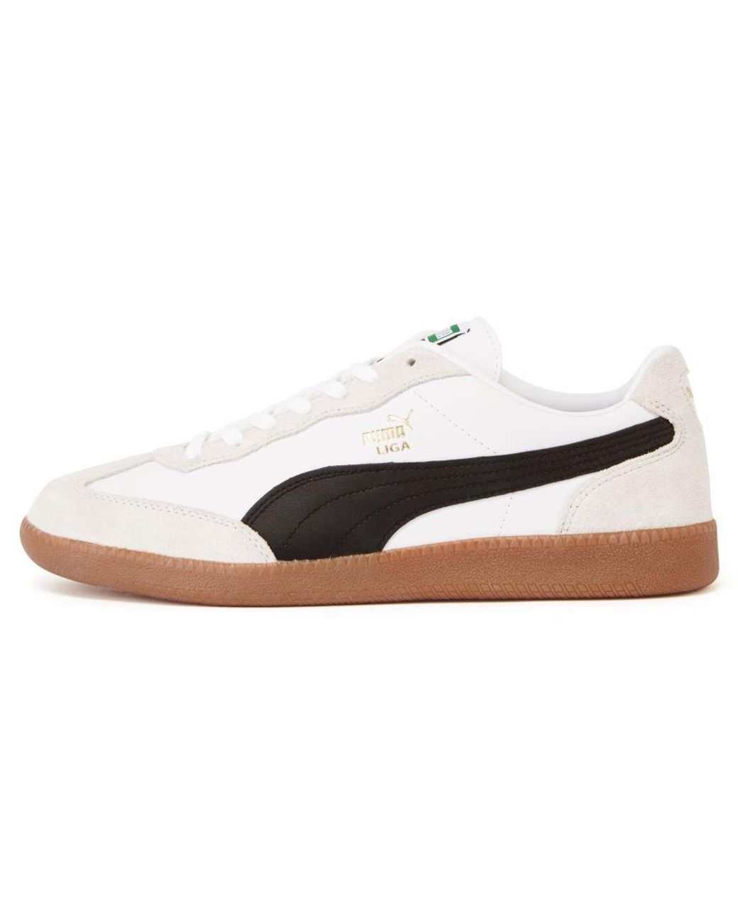 Puma liga leather clearance trainers