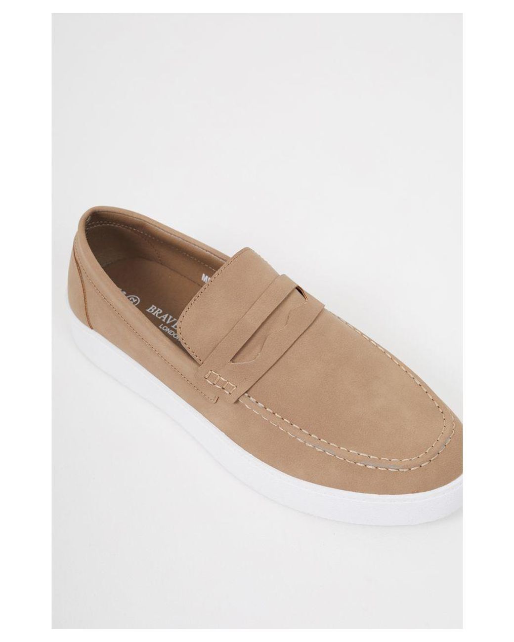 Brave Soul White 'Lisbon' Faux Suede Loafers for men