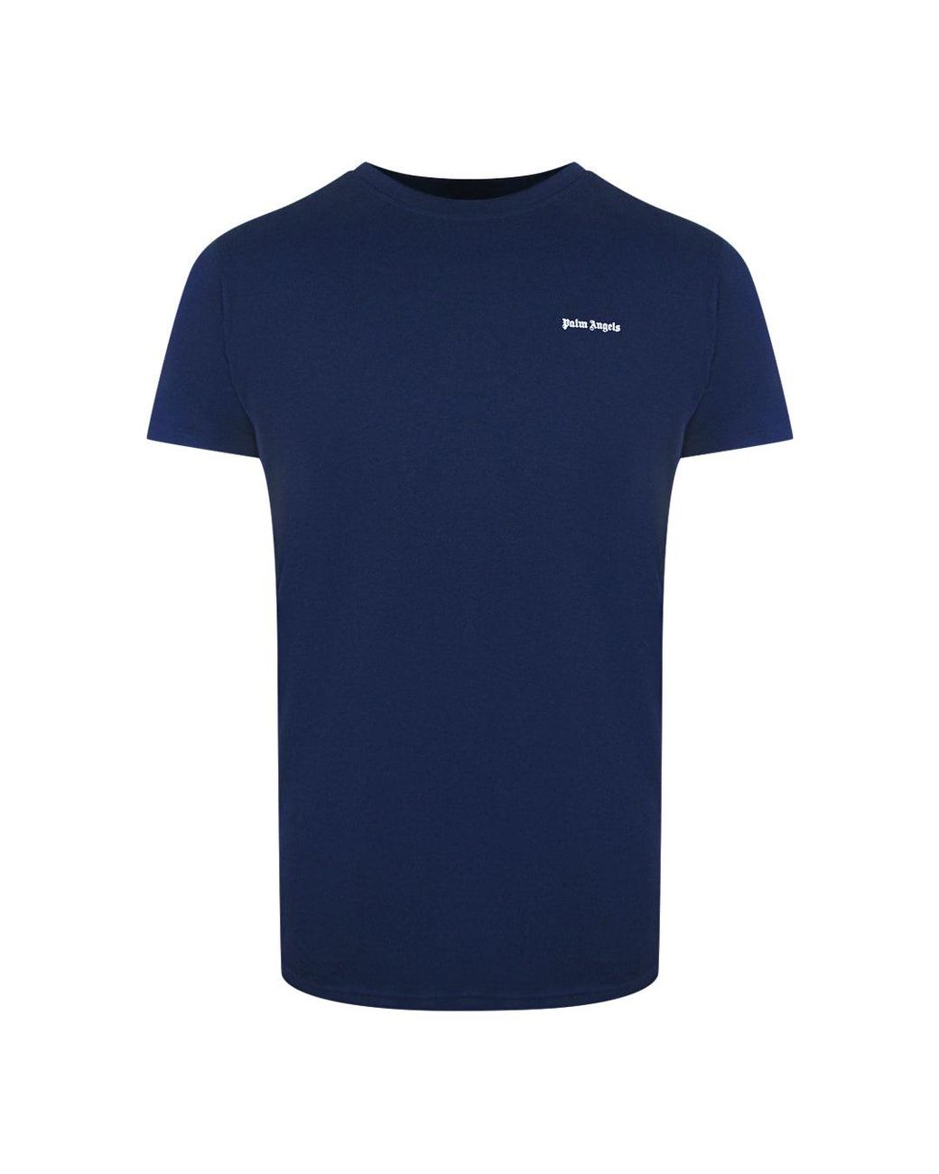 Palm Angels Blue Two-Pack Classic Logo T-Shirts Cotton for men