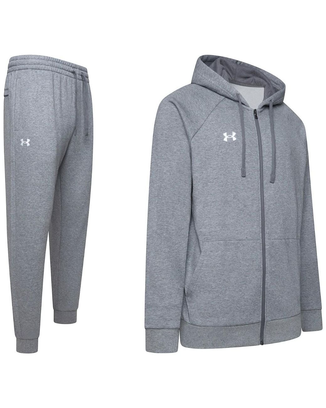 Under Armour Blue Full Zip Ua Rival Fleece Tracksuit Cotton for men