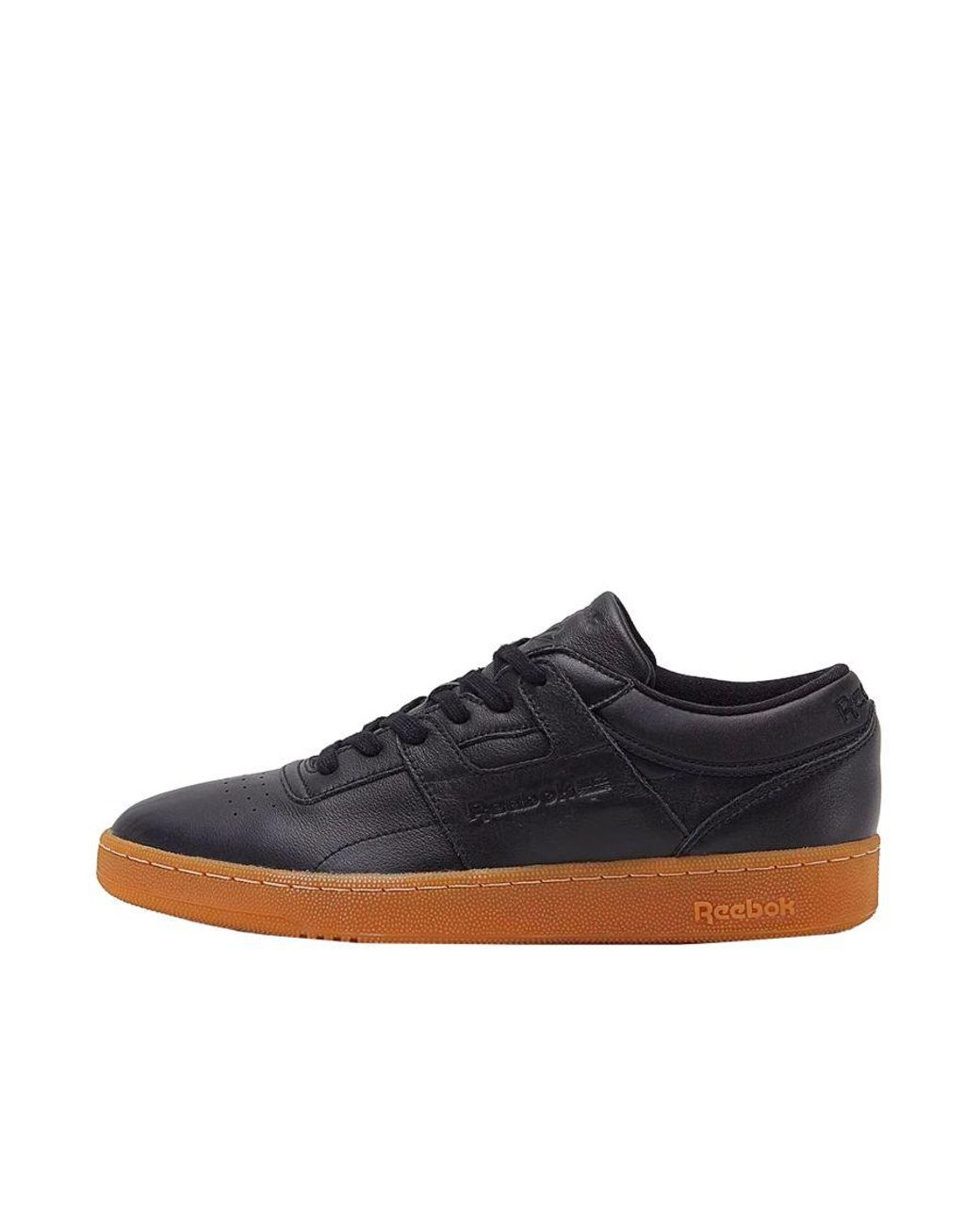 Reebok Club Workout Lace-up Black Smooth Leather Trainers Bs6206 in Blue  for Men | Lyst UK