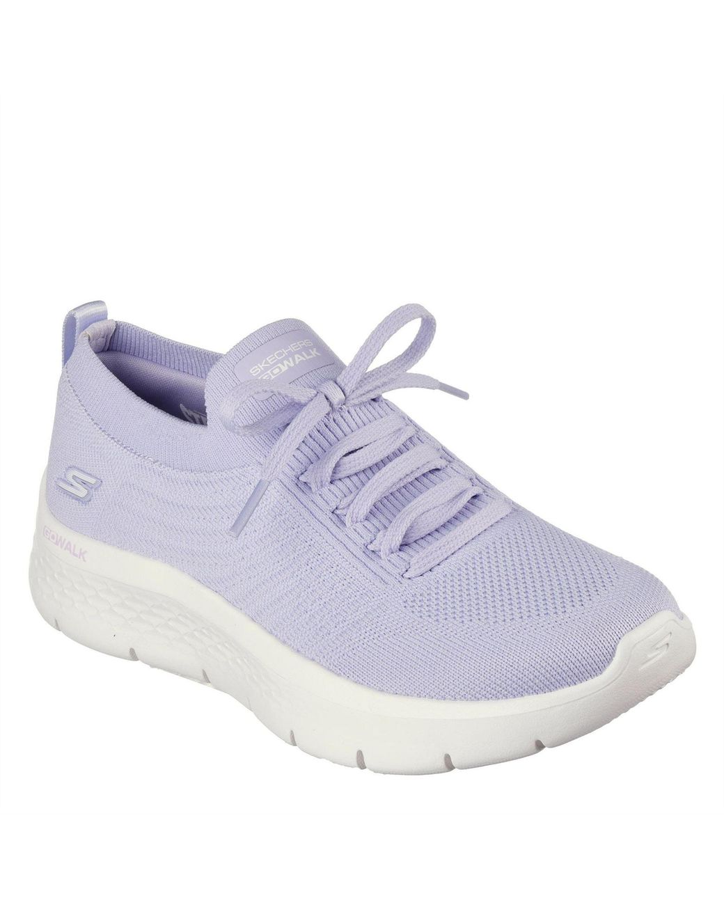 Skechers Blue Knit Fixed Lace Slip On Trainers