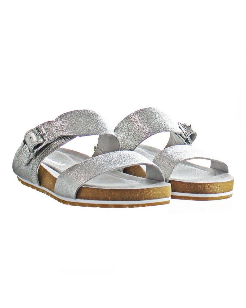 Timberland White Waves Slip-on Silver Smooth Leather S Flip-flops Tb_0a2avr_040