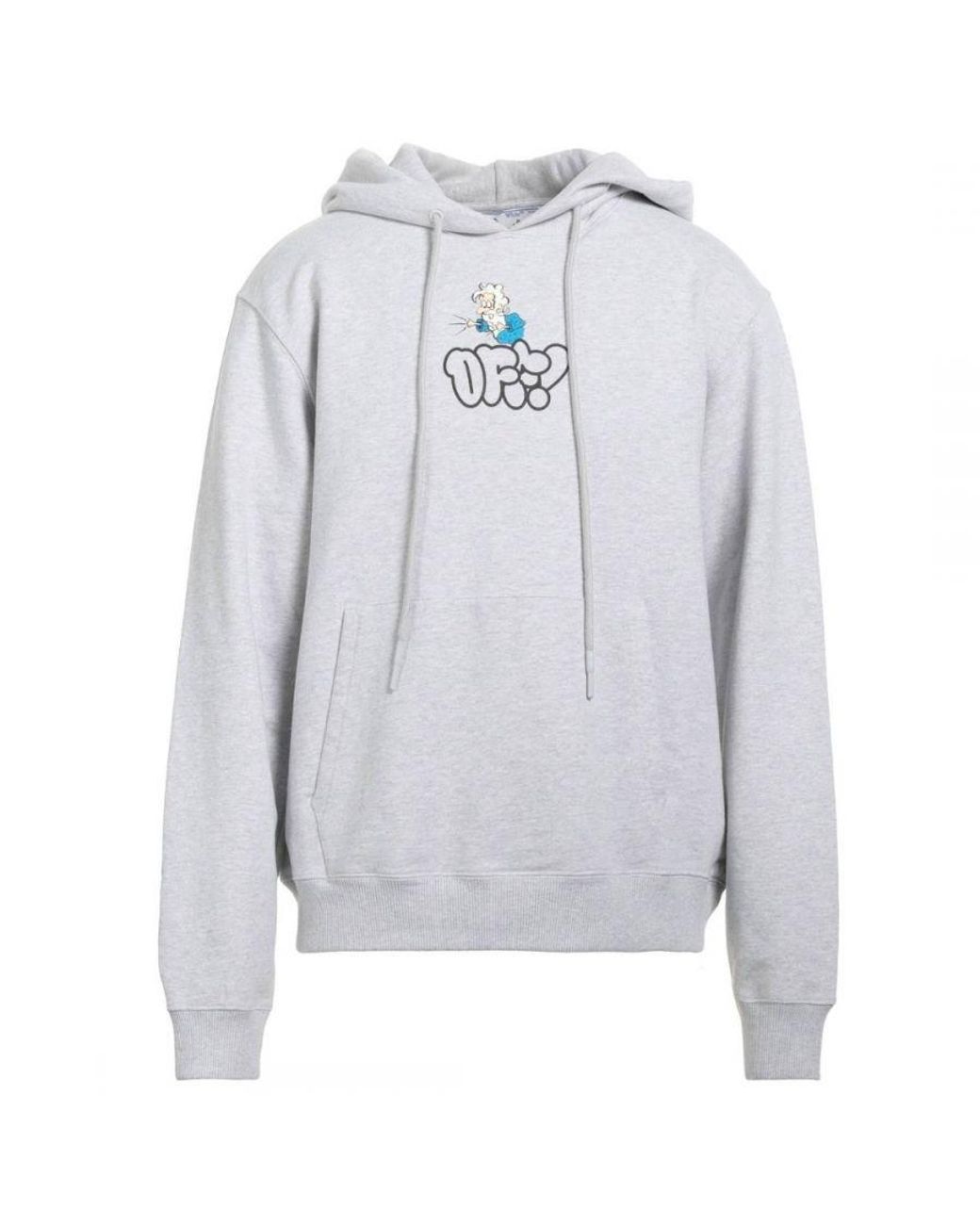 Off-White c/o Virgil Abloh Off Graffiti Print Grey Slim Hoodie in Grey for  Men | Lyst UK