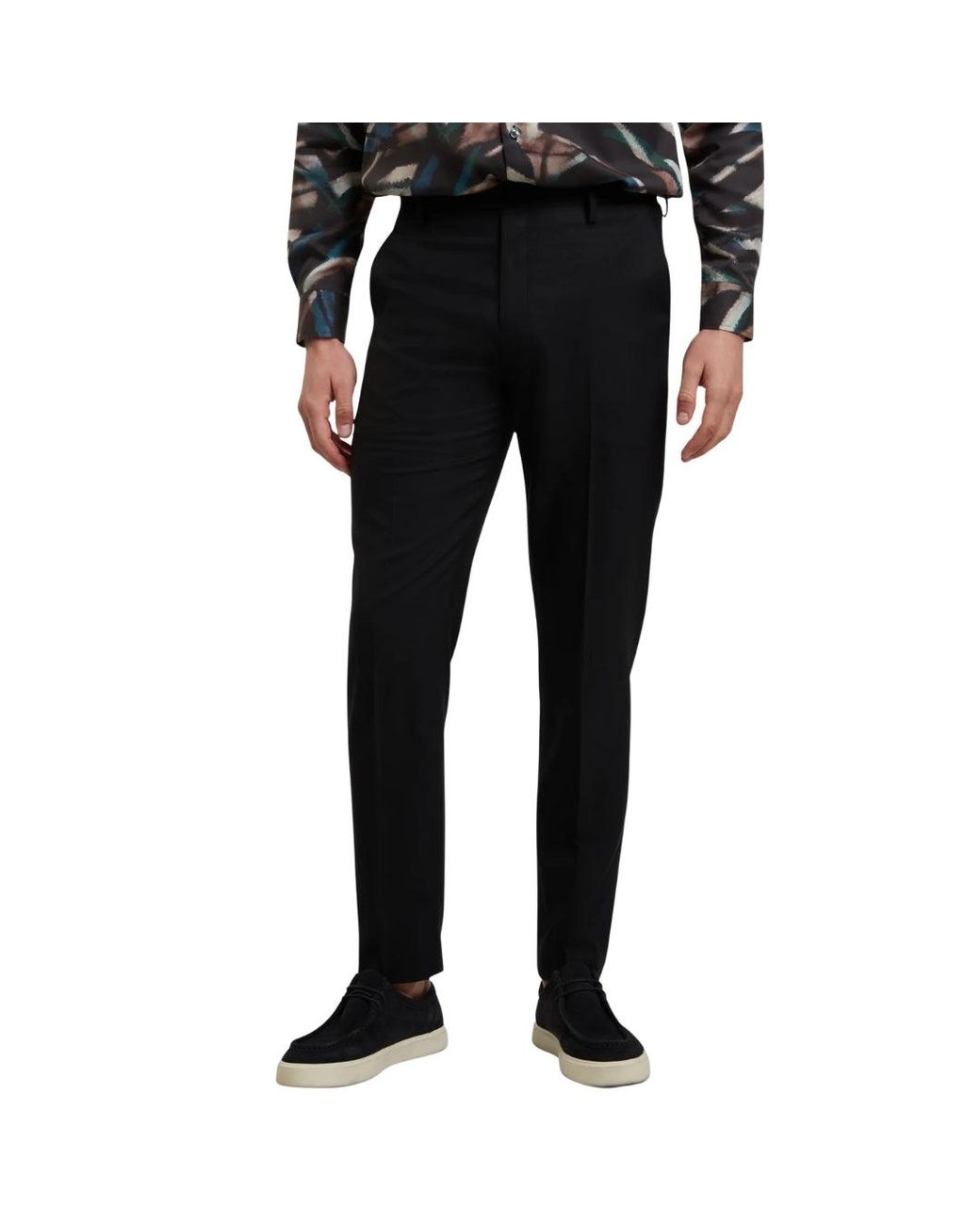 Ted Baker Blue Selwynt Lightweight Wool Blend Trousers for men