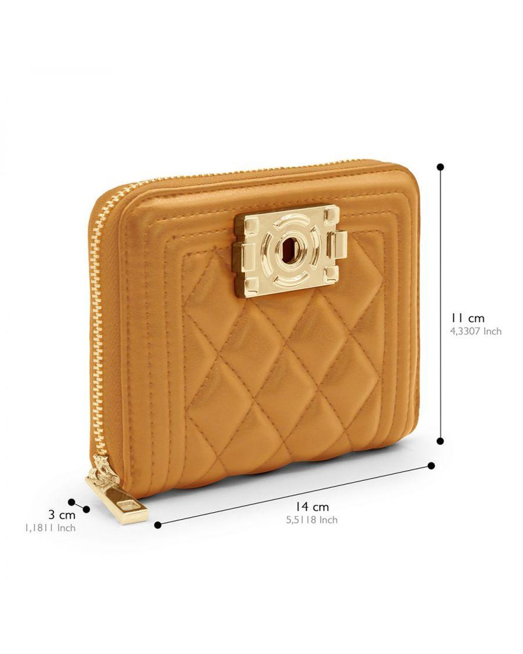 Ateliers Saint Germain Metallic Zipped Quilted Wallet