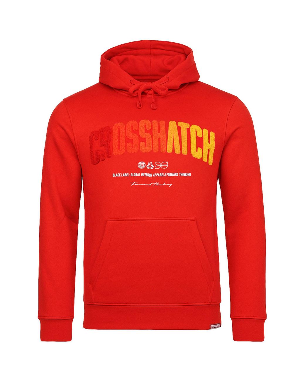 Crosshatch Red Chest Print Hoodie Cotton for men