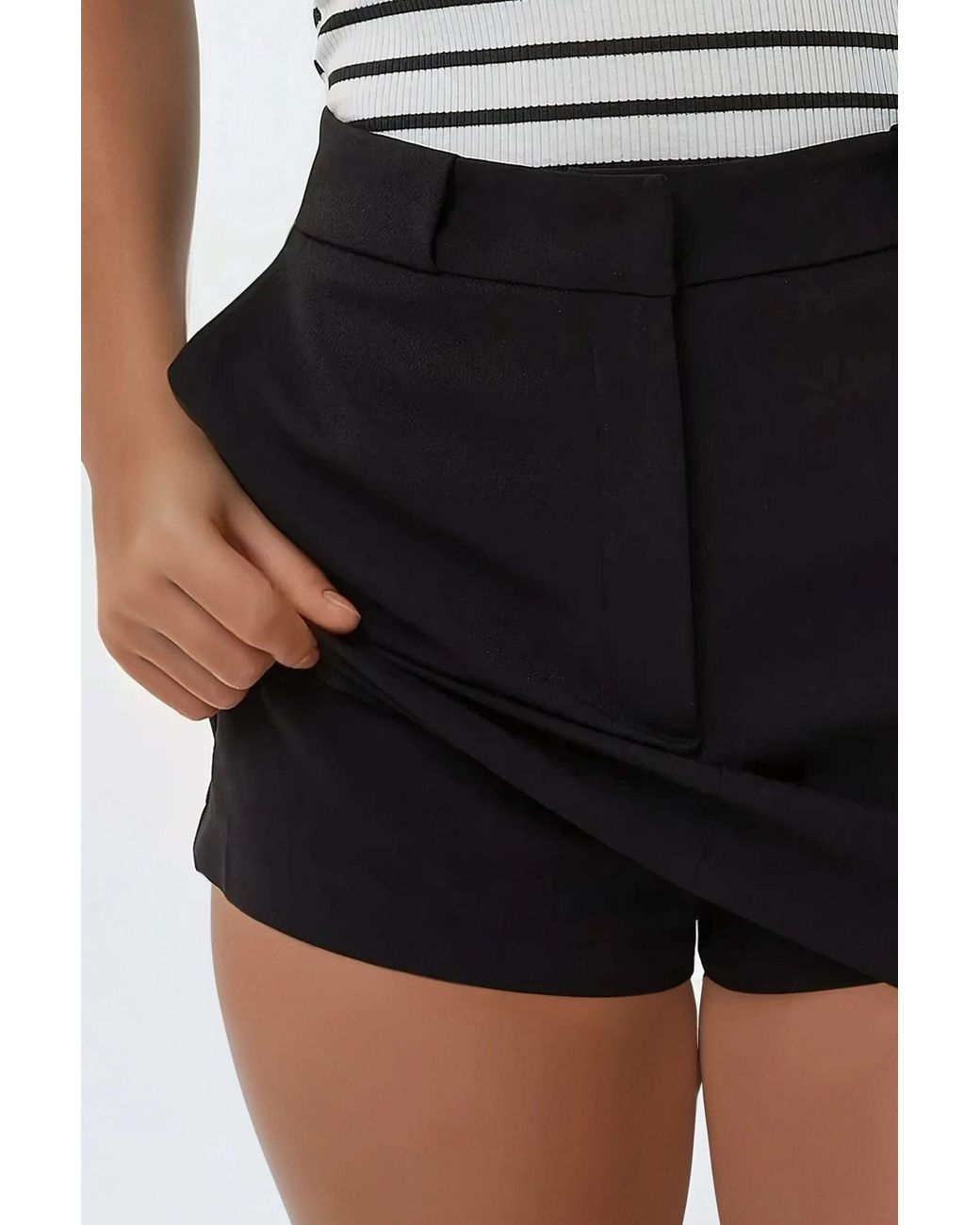 Hiccup Black High Waist Mini Skorts