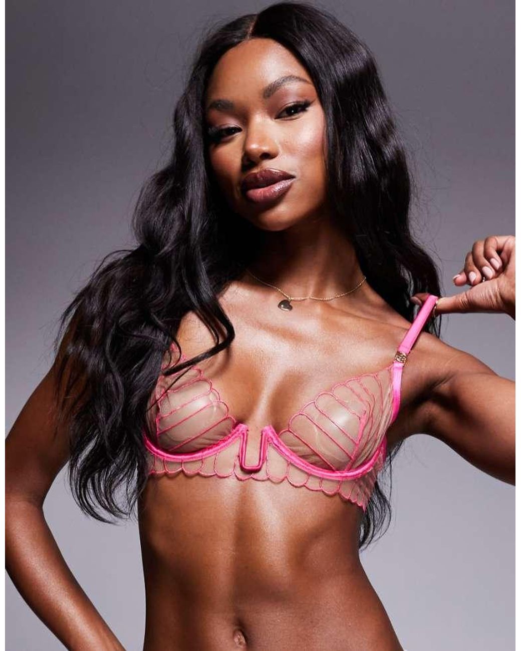 Bluebella Pink Imogen Sheer Bra