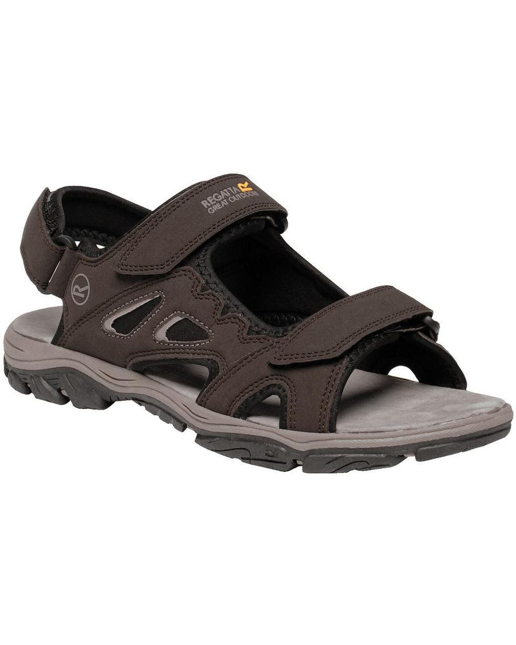 Regatta Black Holcombe Vent Lightweight Open Walking Sandals for men