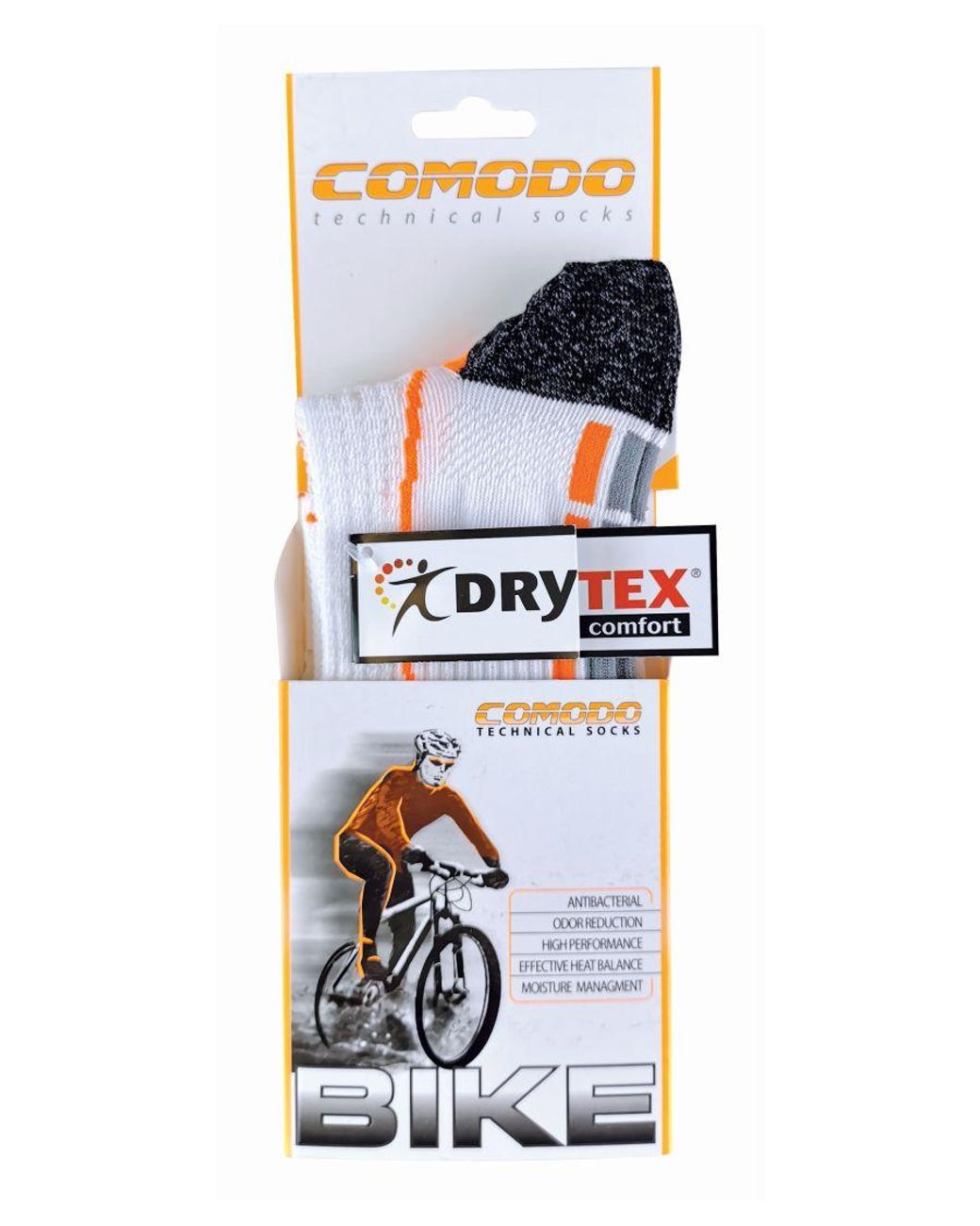 Comodo White High Vis Neon Cycling Socks For Bike for men