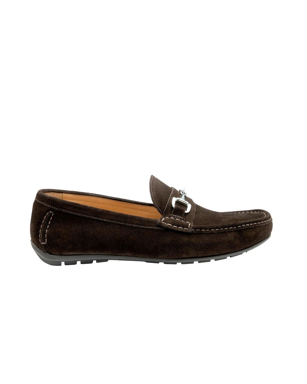 Loake Black Hawthorn Driver Shoe Dark Suede Cotton for men