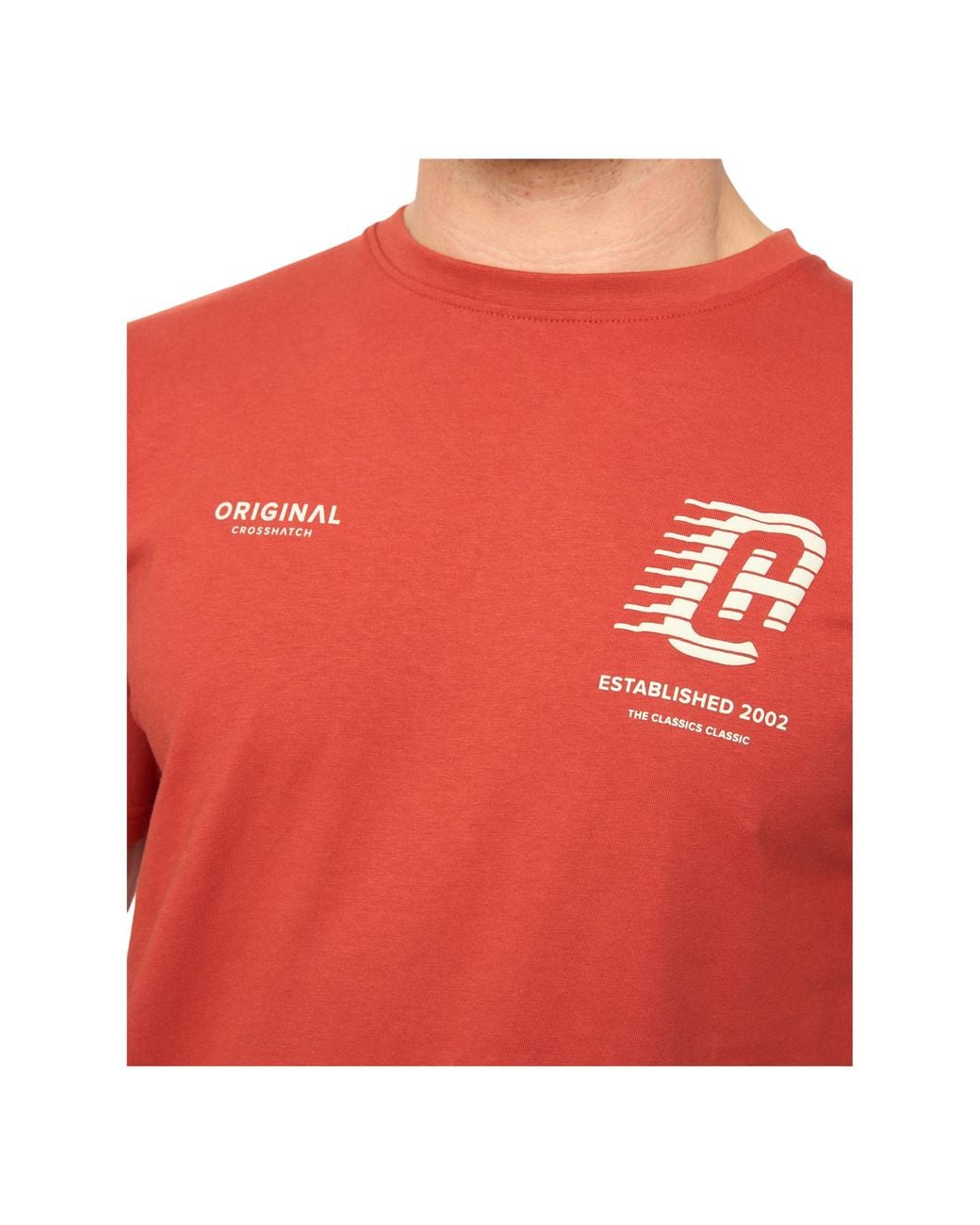 Crosshatch Red Morville Cotton T-Shirt for men