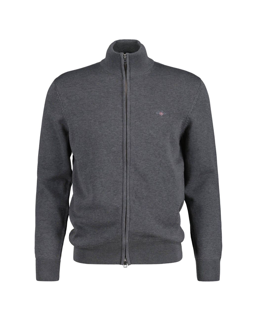 Gant Gray Casual Cotton Zip Cardigan for men