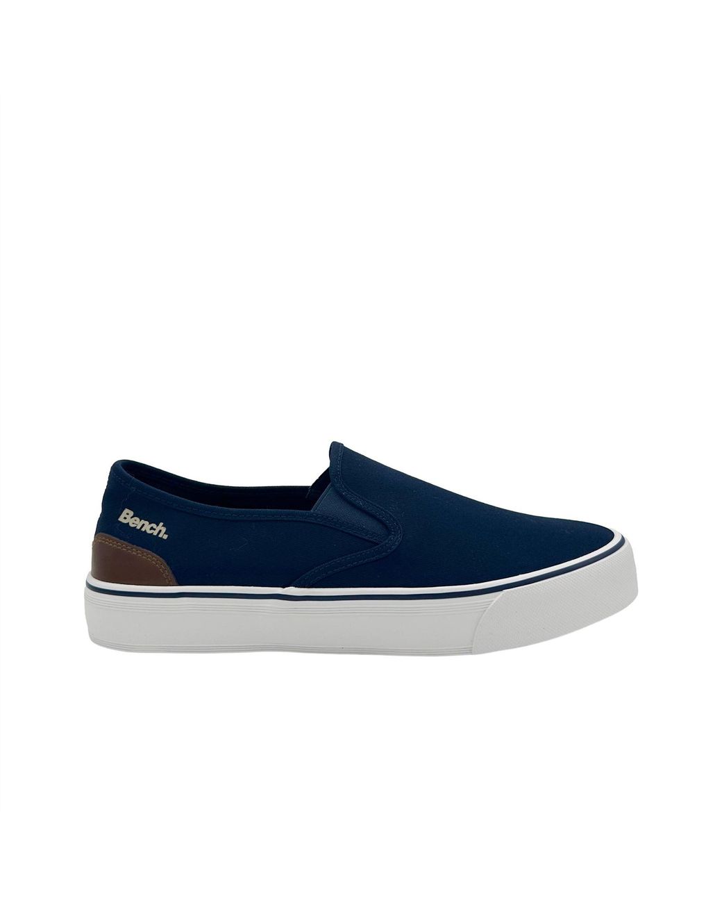 Bench Blue Dalton Canvas Slip On Trainers for men