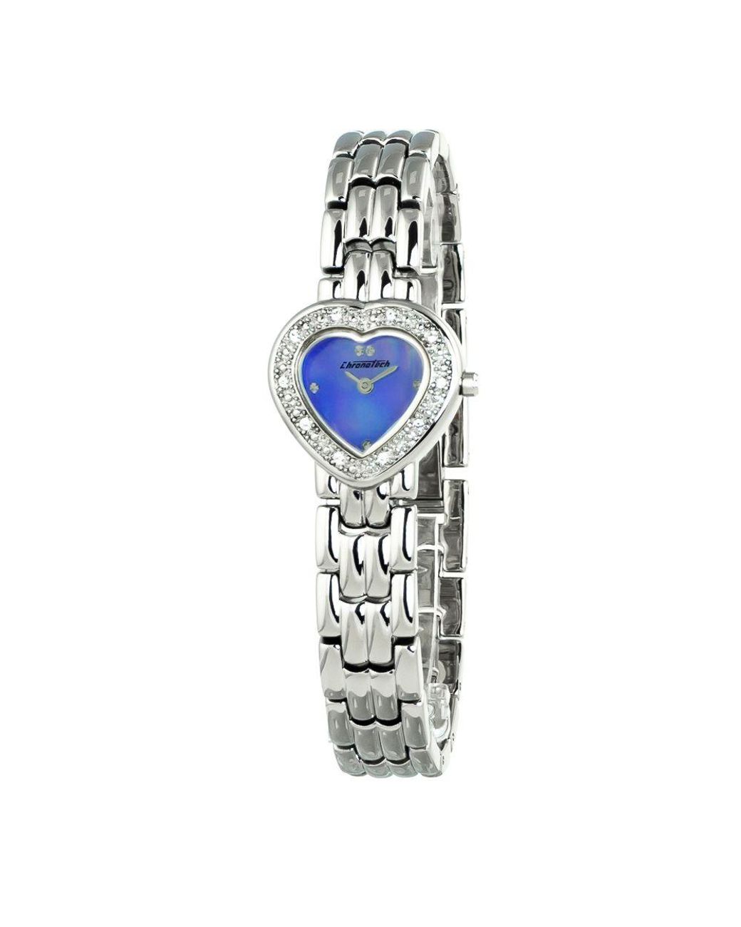 Chronotech Blue Silver Steel Watch