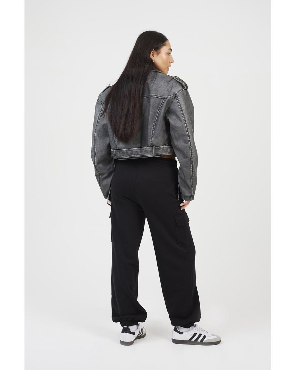 Brave Soul Black Soft Jersey Cargo Trousers