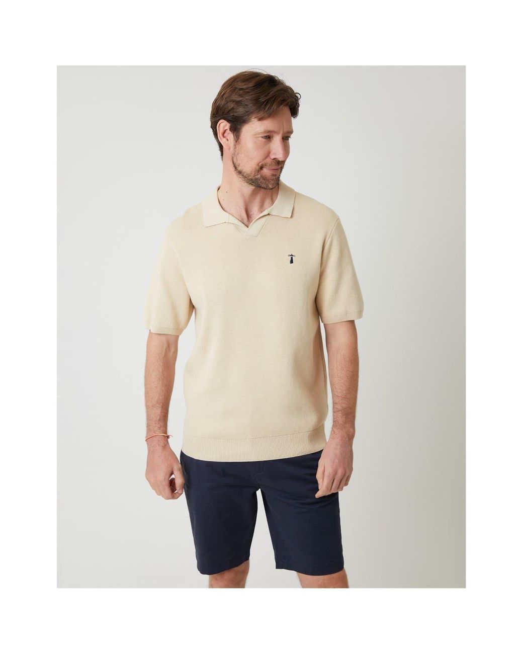 Saltwell Natural Regular Fit Short Sleeve Shirt for men