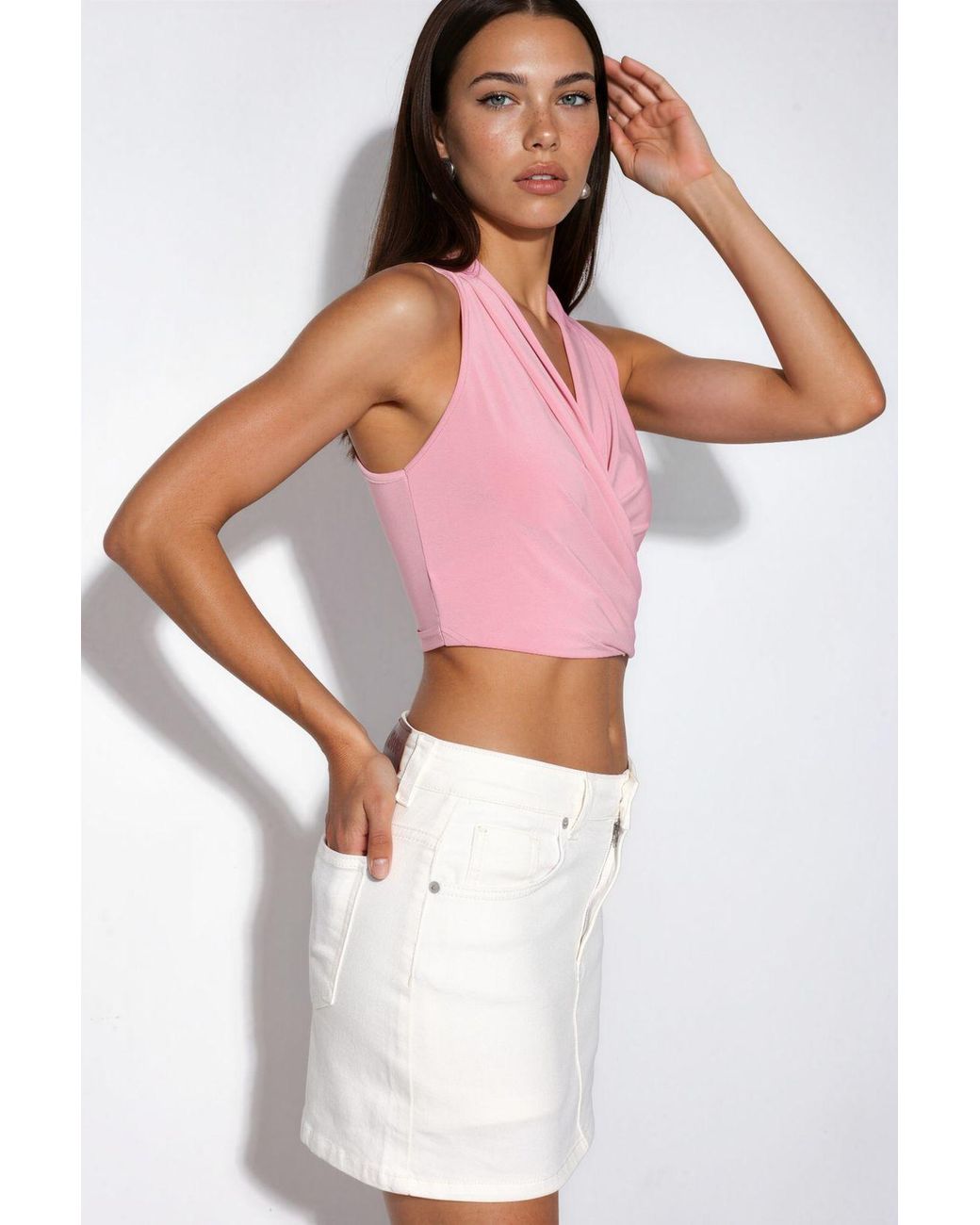 Hiccup White Denim Skort