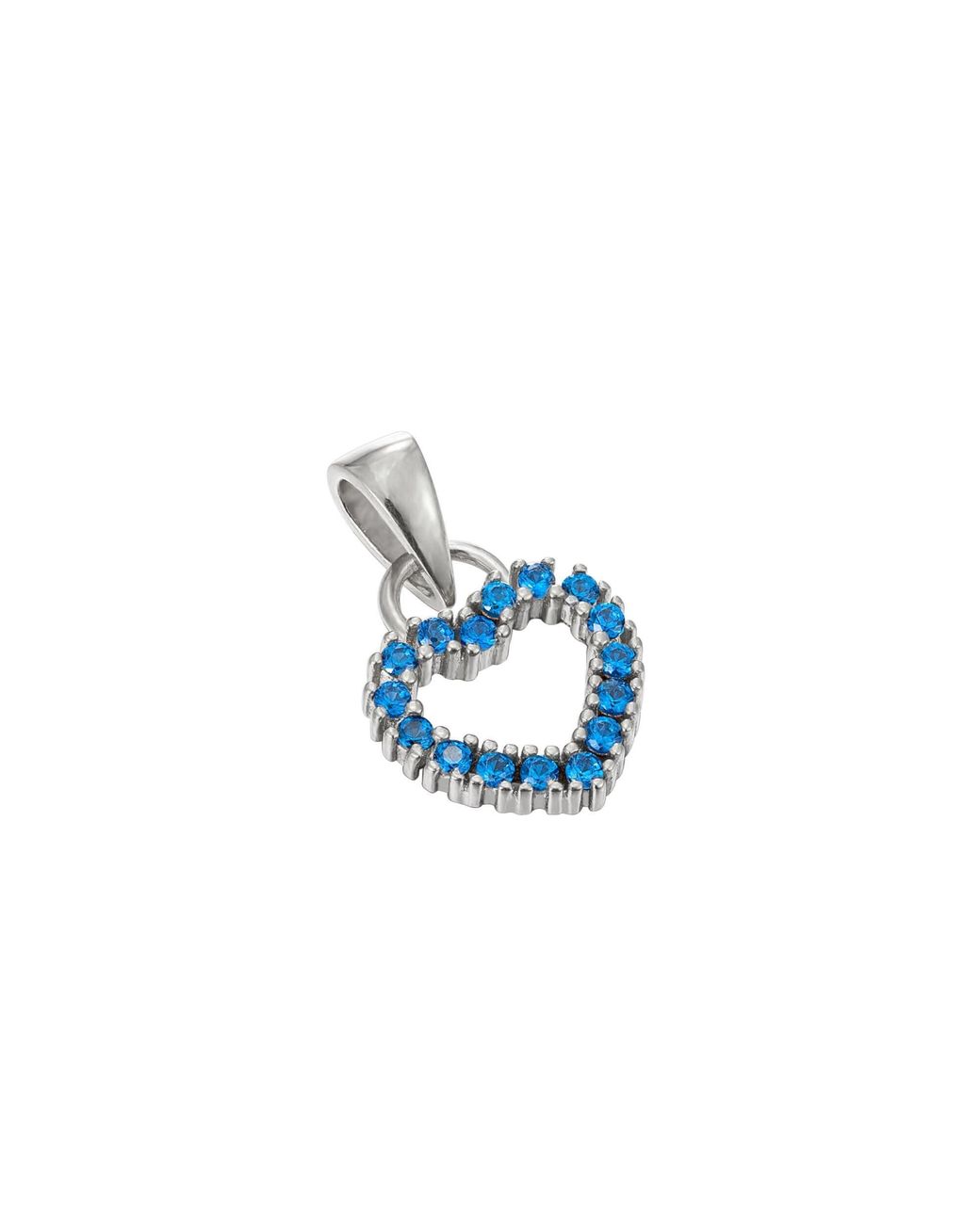 SEOL + GOLD Blue Sterling Sapphire Heart Charm