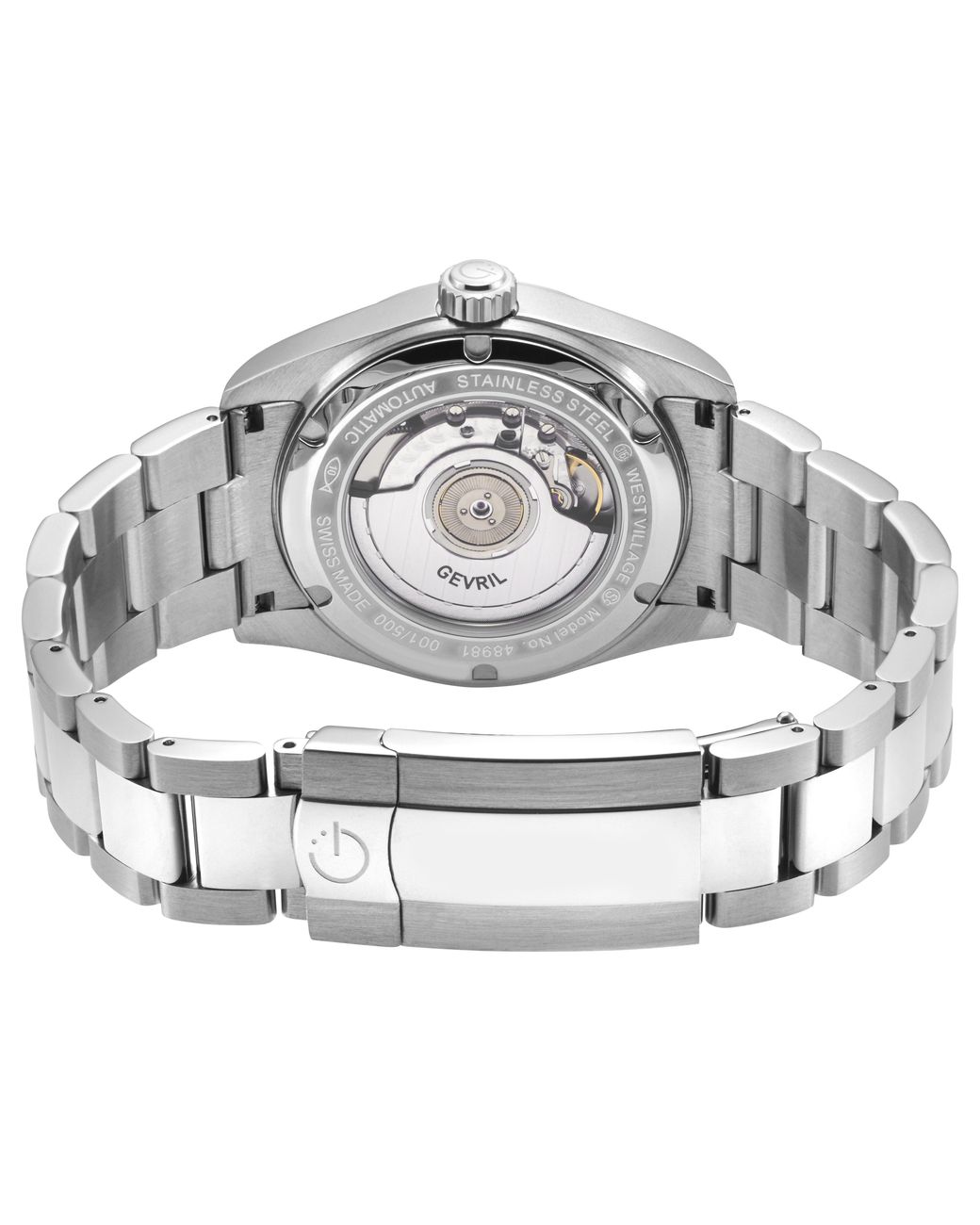 Gevril Gray Automatic West Village 316L Stainless Steel Case, Sunray Dial, Bracelet for men